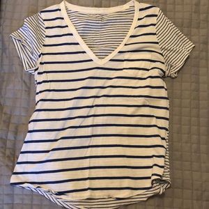Multi size stripe short sleeve shirt